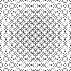 Black and white seamless abstract pattern. Background and backdrop. Grayscale ornamental design. Mosaic ornaments. Vector graphic illustration. EPS10.