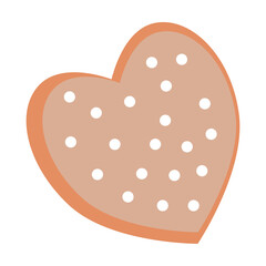 Classic Xmas biscuit isolated on white background. Vector illustration.