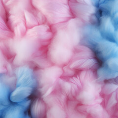 Sweet Treats: Pink and Bule Cotton Candy. ai generative