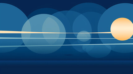 Minimalist background with cool colored lines and circles