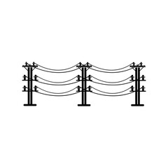 electricity pole icon illustration vector image of power pole logo