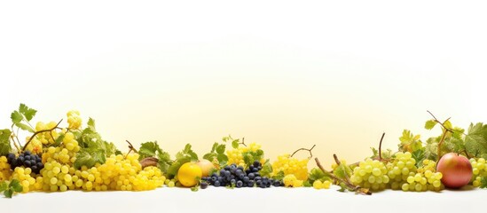 In the isolated flat fields surrounded by a white background the vibrant yellow color of the organic fruit signals a summer harvest brimming with healthy nutrition embodying the natural bea - obrazy, fototapety, plakaty