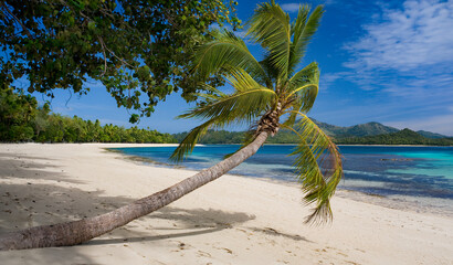 Tropical paradise in the Yasawa Islands of Fiji in the South Pacific Ocean.