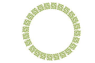 Circle Monogram Frame Border With Transparent Background