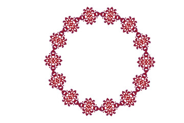 Circle Monogram Frame Border With Transparent Background