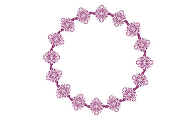 Circle Monogram Frame Border With Transparent Background