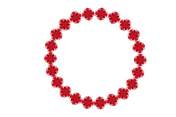 Obraz premium Circle Monogram Frame Border With Transparent Background