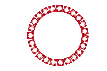 Naklejka premium Circle Monogram Frame Border With Transparent Background
