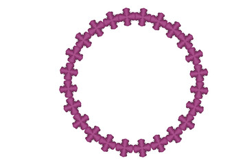 Circle Monogram Frame Border With Transparent Background