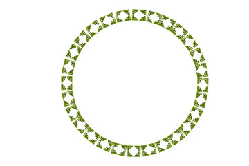 Circle Monogram Frame Border With Transparent Background