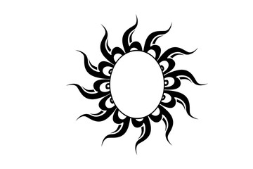 Circle Monogram Frame Border With Transparent Background