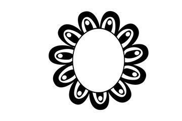 Circle Monogram Frame Border With Transparent Background