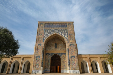 Shahrisabz, Uzbekistan - November 5, 2023: The Kok Gumbaz Mosque in Shahrisabz, Uzbekistan.