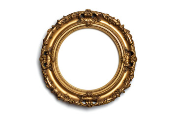 round vintage frame mockup