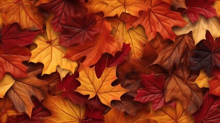 Autumn leaves background.Generative AI
