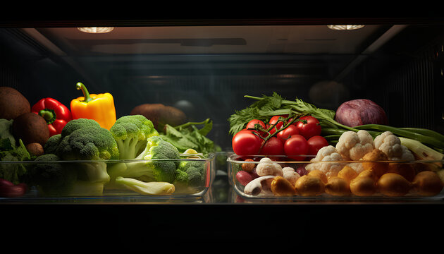  vegetables and fruits generated ai