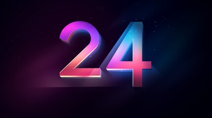 Futuristic 2024 Symbol and Digit 24 Background Design