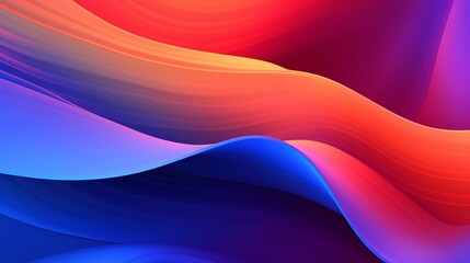 Gradient background with wavy shapes.Generative AI