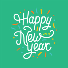 Geometric Asian New Year Festival 2024 Sparkle Greeting Card Design: Modern Abstract Vector Illustration for Festive Celebration