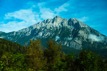 Obraz premium Austrian Alps mountains. Beautiful landscape scene. Travels concept