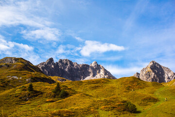 Fototapeta na wymiar Austrian Alps mountains. Beautiful landscape scene. Travels concept
