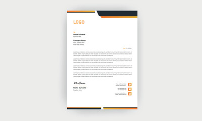 Simple and creative letterhead design template 