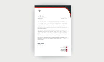 Simple and creative letterhead design template 
