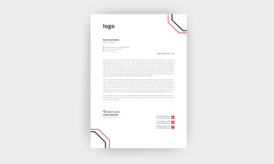 Simple and creative letterhead design template 