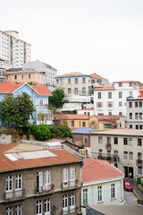 Valparaiso, Chile. Outubro 30 de 2023. Bairro com grafite e arte na Região da Plasa San Luis e Cerro Concepción Valparaíso.