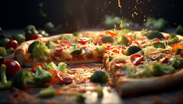  vegetable pizza generated ai