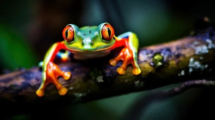 Schilderijen op glas Close-up photo of Australian frog © Mustafa