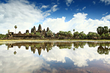 The beauty and greatness of Angkor Wat (Capital Temple) in Siem Reap Cambodia, UNESCO World Heritage