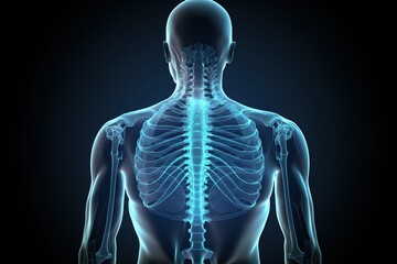 3D illustration of spine. skeleton x-ray. medical concept.