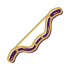 Isolated bow icon Medieval weapon Vector