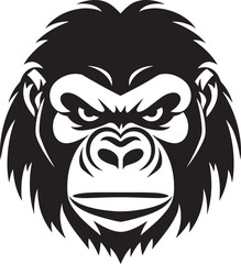 Fototapeta premium Gorilla head Vector illustration. Gorilla Vintage Logo
