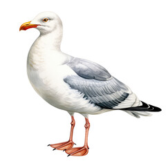 Watercolor Seagull. Seagull Clipart. Hand Drawn Bird Illustrations.
