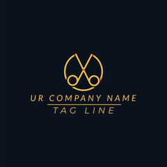 Scissors icon vector illustration Barber haircut salon logo design