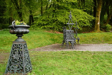 Bench in the park, Woodstock gardens, Inistioge, County Kilkenny, Ireland