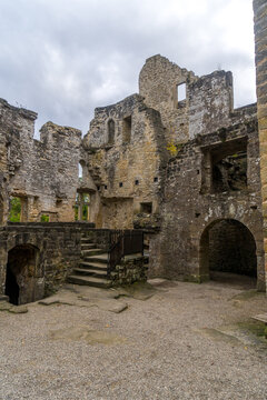 Ruin of the castle Beaufort near the village Echternach at Luxembourg