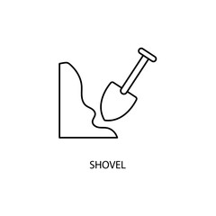 shovel concept line icon. Simple element illustration. shovel concept outline symbol design.