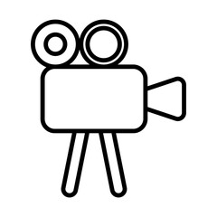 movie camera icon in line