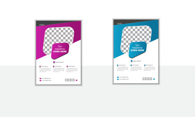 The most imaginative and fashionable business flyer template .A4 size poster design idea © Dilruba