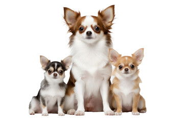 Obraz premium Chihuahua dogs looking at the camera isolated on transparent background