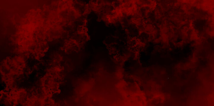 Red smoke texture on black. Freeze motion of red dust splash Abstract background of chaotically mixing puffs of red smoke on a dark Red particles explosion on black background graphics pattern lines.