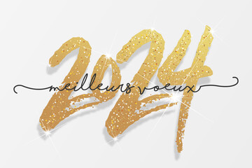 Naklejka premium 2024 - Meilleurs vœux - Bonne année