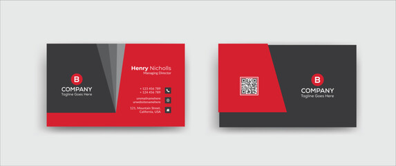Fototapeta na wymiar Modern Corporate Business Card Design Template