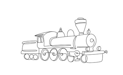  Train. Locomotive. One line