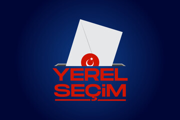Türkiye Yerel seçimi kampanyası translation: Turkish local election campaign. - obrazy, fototapety, plakaty