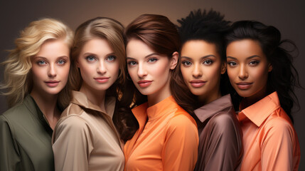 Fototapeta premium a group of beautiful women, generative ai