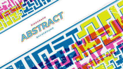 Abstract Diagonal Blocks Background with Risograph Style
